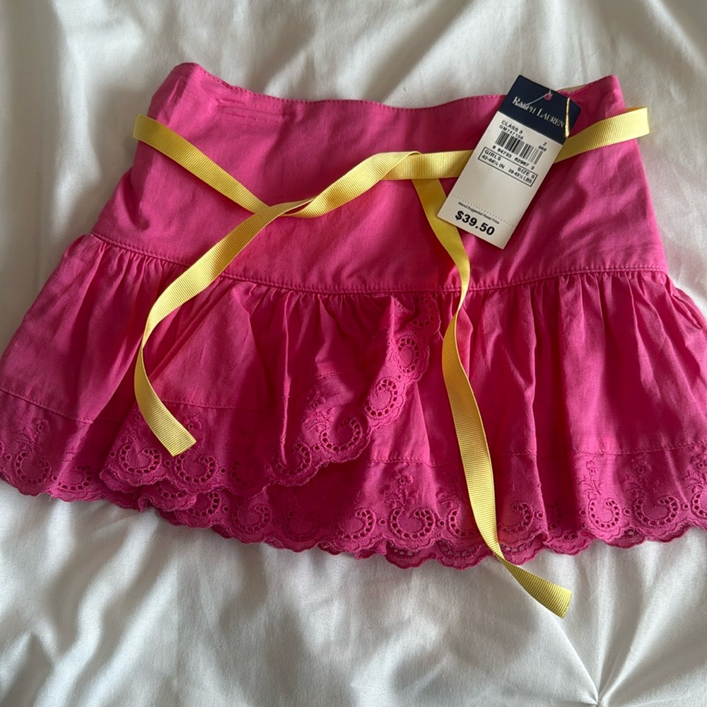 RL Ralph Lauren girls dark pink skirt/ skort